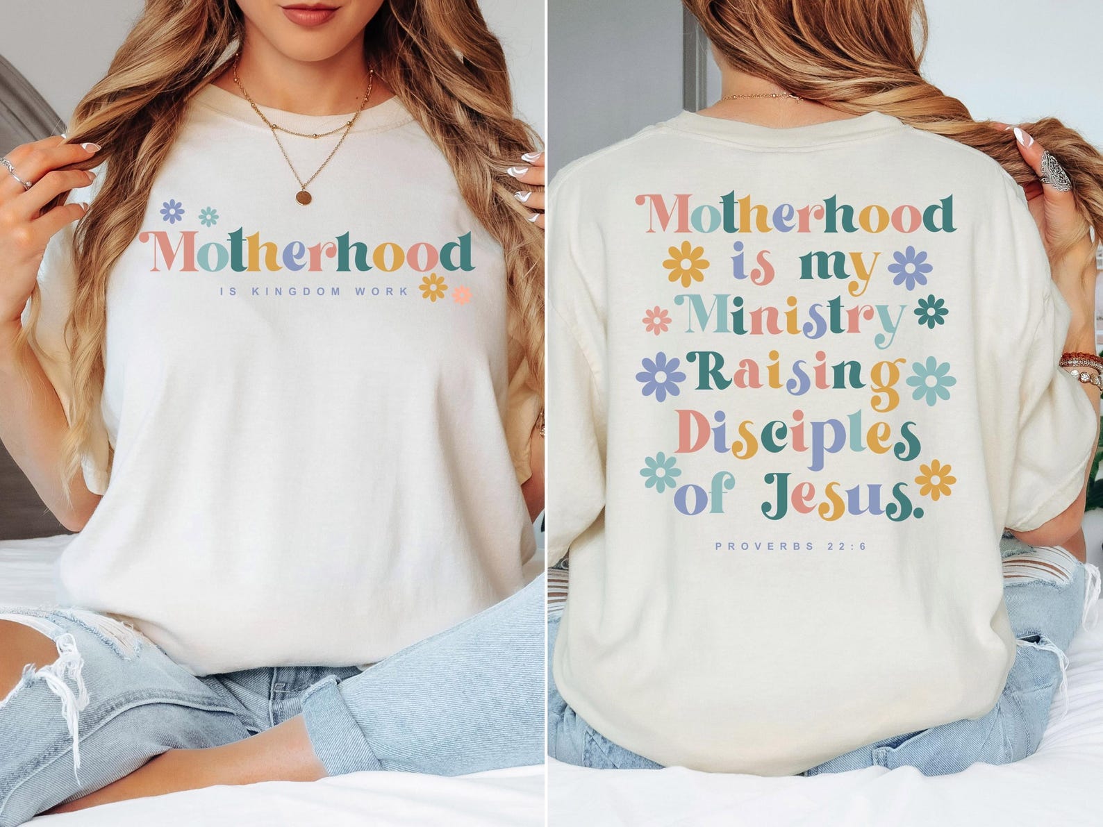 Motherhood Christian Mom T-Shirt, Proverbs 22 6 Shirt, Faith Mom Shirt