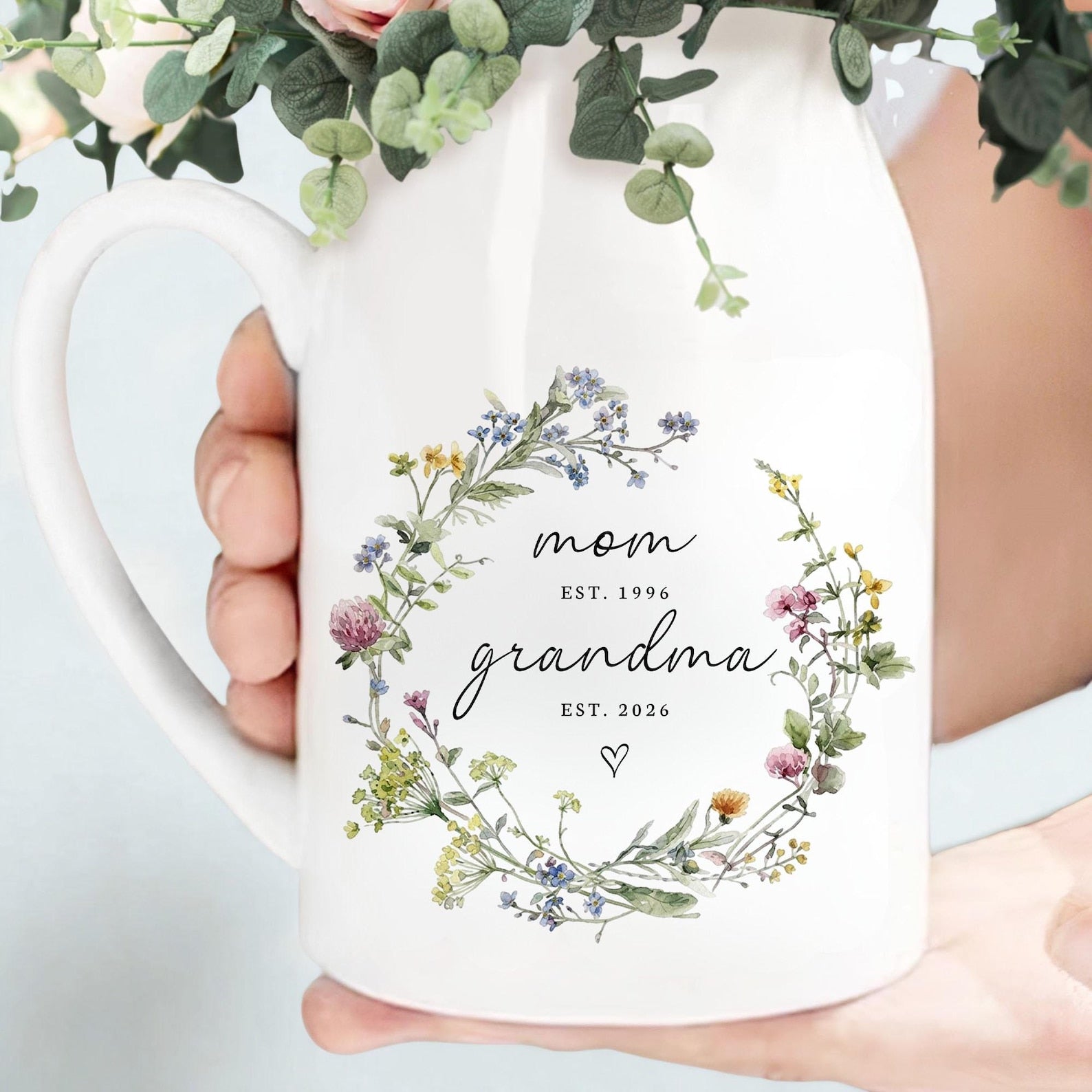 New Grandma Flower Vase, First Time Grandma Gift, Pregnancy Announcement