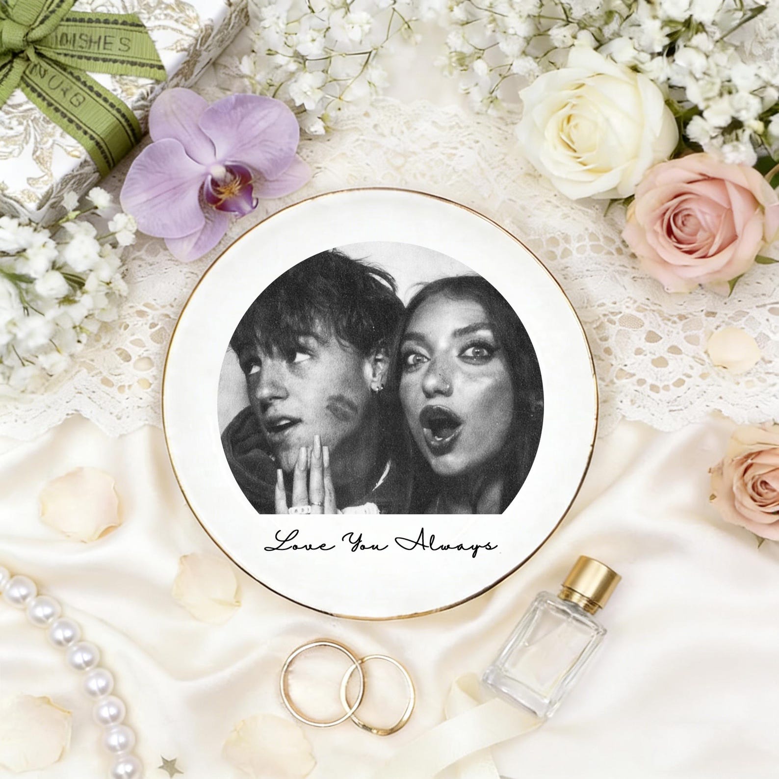 Personalized Mom Photo Jewelry Dish, Mothers Day Gift, Thank You Grandma