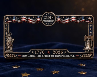 2pcs 250th Anniversary Commemorative License Plate Frame - 1776-2026 Patriotic Car Accessory