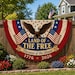 America 250th Anniversary Banner, Semiquincentennial 1776-2026 Patriotic Eagle Fan Flag