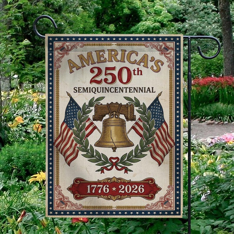 America 250 Semiquincentennial Garden Flag, Liberty Bell Yard Flag