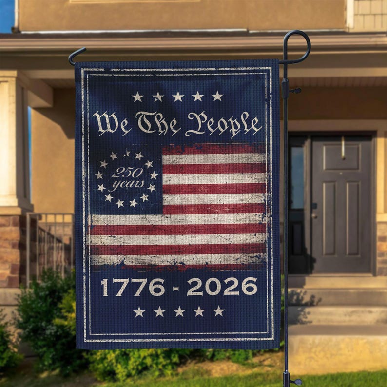 250 Years America Garden Flag, Celebrate 250th Anniversary USA Flag, United States Patriotic Flag, 1776-2026 Flag, Patriotic Flag Gift