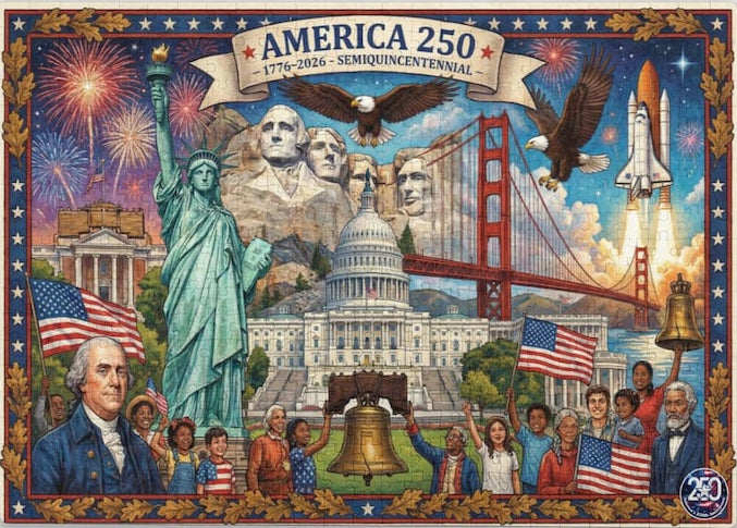 America 250th Anniversary Patriotic Jigsaw Puzzle