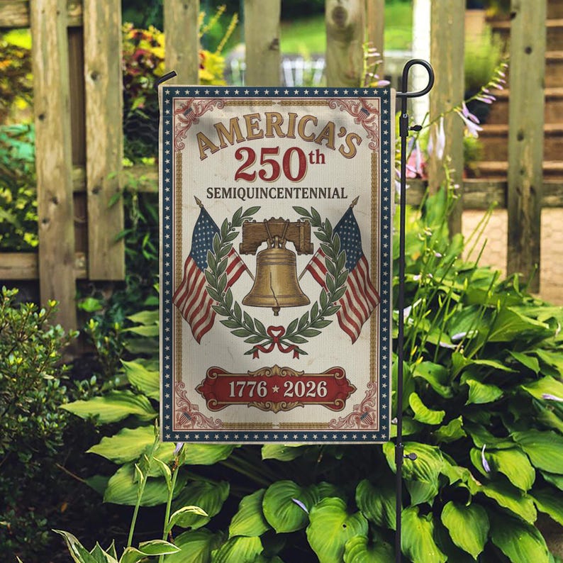 America 250 Semiquincentennial Garden Flag, Liberty Bell Yard Flag