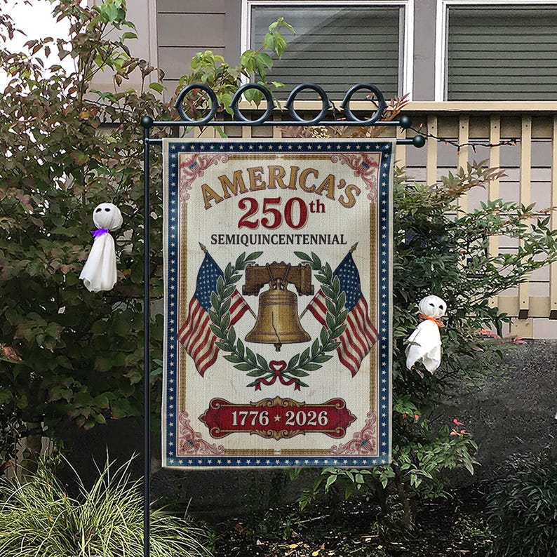 America 250 Semiquincentennial Garden Flag, Liberty Bell Yard Flag