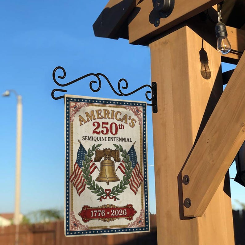 America 250 Semiquincentennial Garden Flag, Liberty Bell Yard Flag