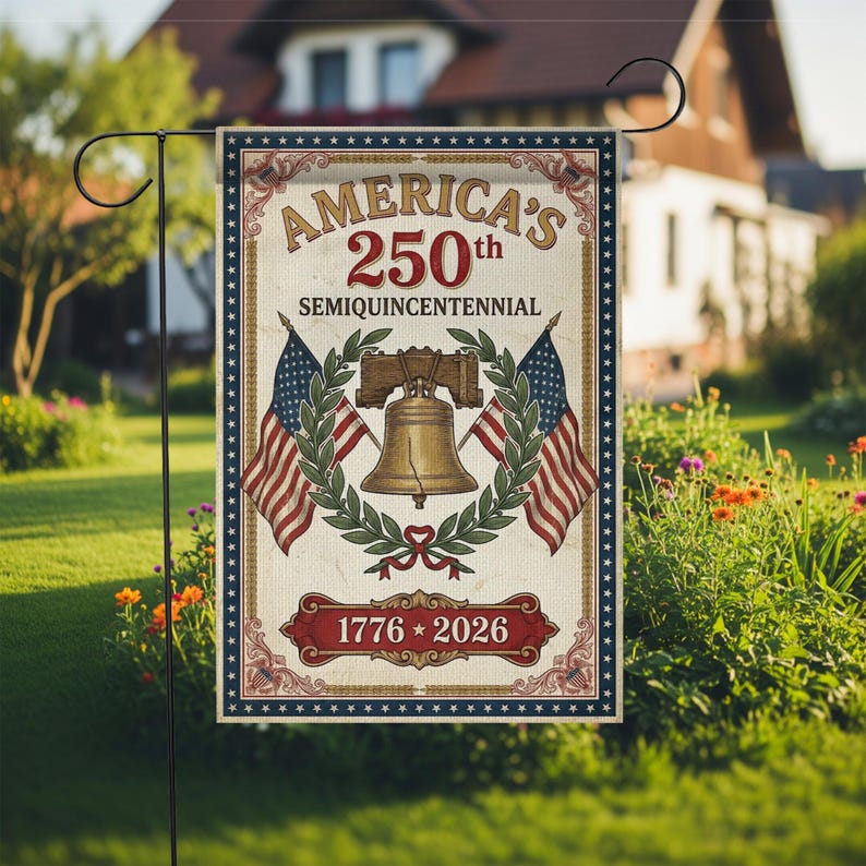 America 250 Semiquincentennial Garden Flag, Liberty Bell Yard Flag