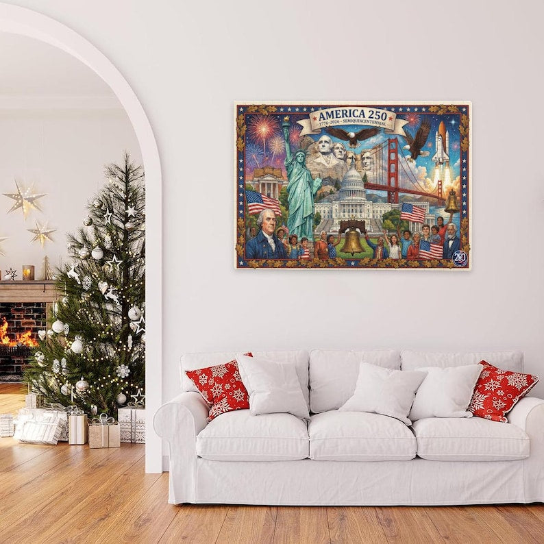 America 250th Anniversary Patriotic Jigsaw Puzzle