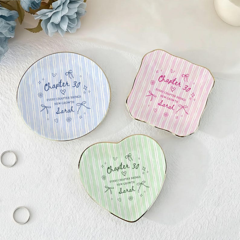 Personalized 30th Birthday Gift Chapter 30, 1996 Birthday Ring Dish