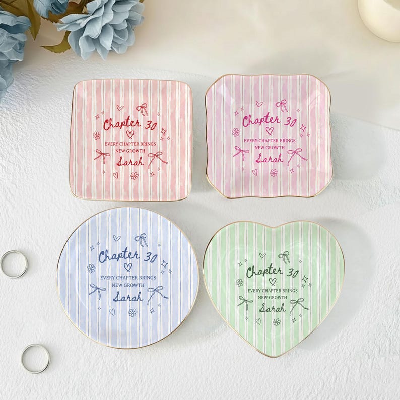 Personalized 30th Birthday Gift Chapter 30, 1996 Birthday Ring Dish