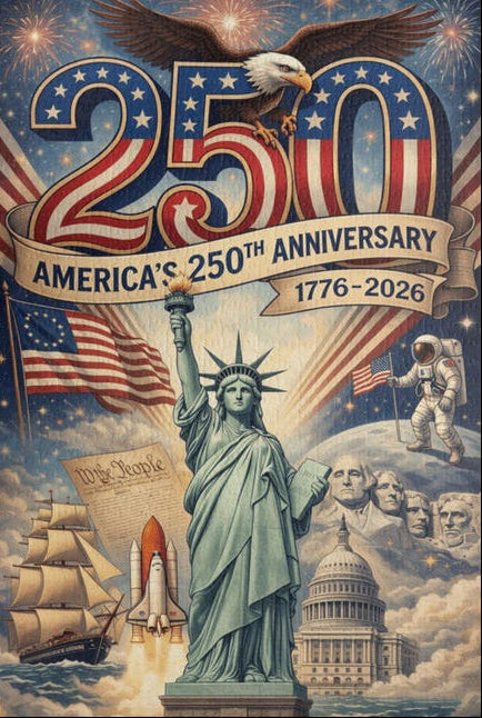 America 250th Anniversary Puzzle | Patriotic USA Jigsaw | Statue of Liberty & Mount Rushmore