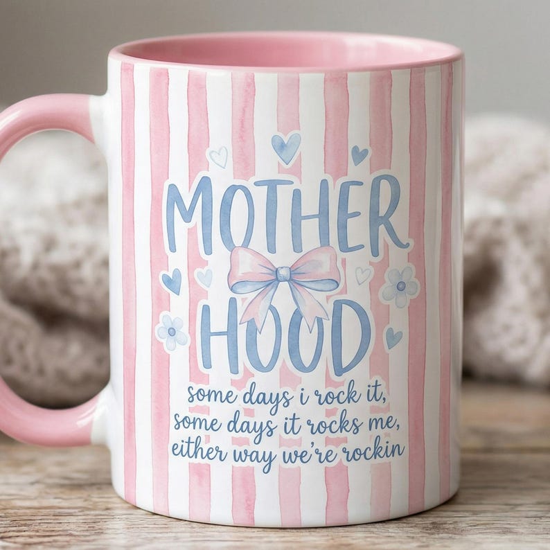 Motherhood Mug, Retro Mama Coquette, Mom Life, Mother's Day Gift, Cool Mom Club