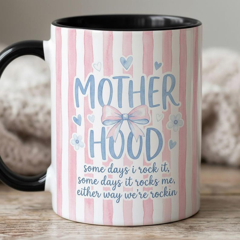 Motherhood Mug, Retro Mama Coquette, Mom Life, Mother's Day Gift, Cool Mom Club