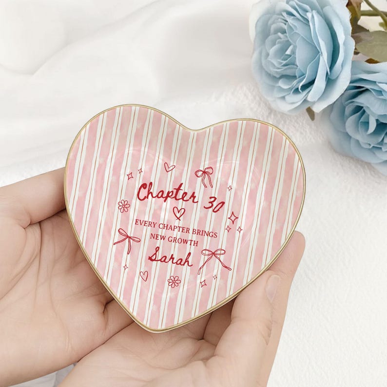 Personalized 30th Birthday Gift Chapter 30, 1996 Birthday Ring Dish