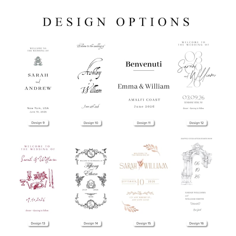 Custom Botanical Wedding Welcome Sign, Fabric Banner
