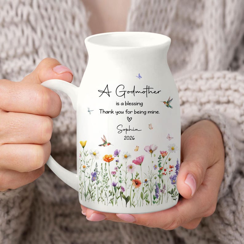 Personalized Godmothers Are A Blessing Vase, Gift From Godchild