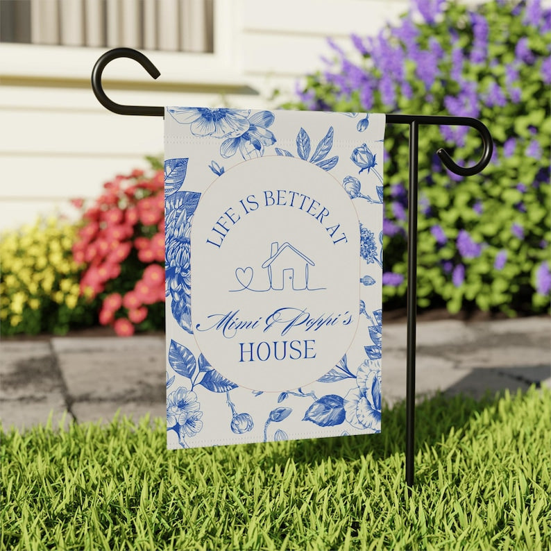 Personalized Nana Grammy Grandmother Garden Flag, Nana & Papa Gift from Grandkids