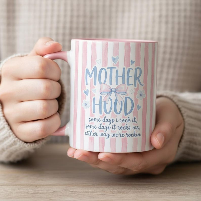Motherhood Mug, Retro Mama Coquette, Mom Life, Mother's Day Gift, Cool Mom Club