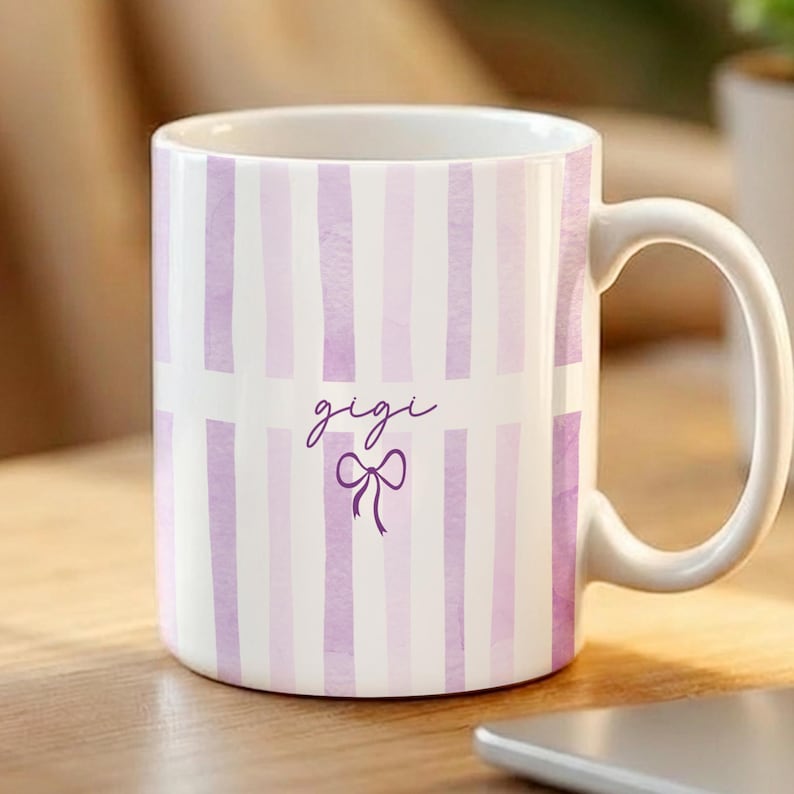 Custom Gigi Stripe Mug, Mother's Day Gift