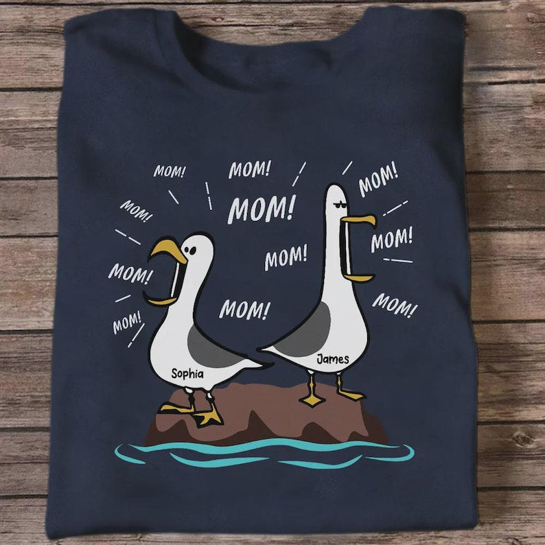 Personalized Seagull Mom Mom Mom Shirt, Finding Nemo Seagulls T-Shirt