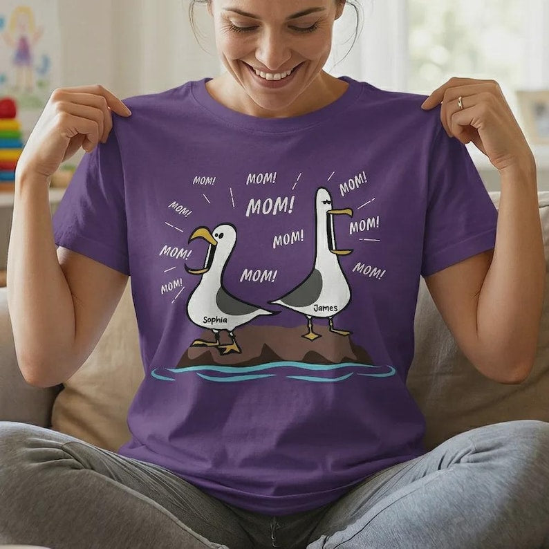Personalized Seagull Mom Mom Mom Shirt, Finding Nemo Seagulls T-Shirt