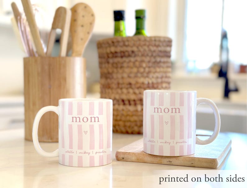 Custom Mama Name Mug with Kids Names, Mothers day Gifts