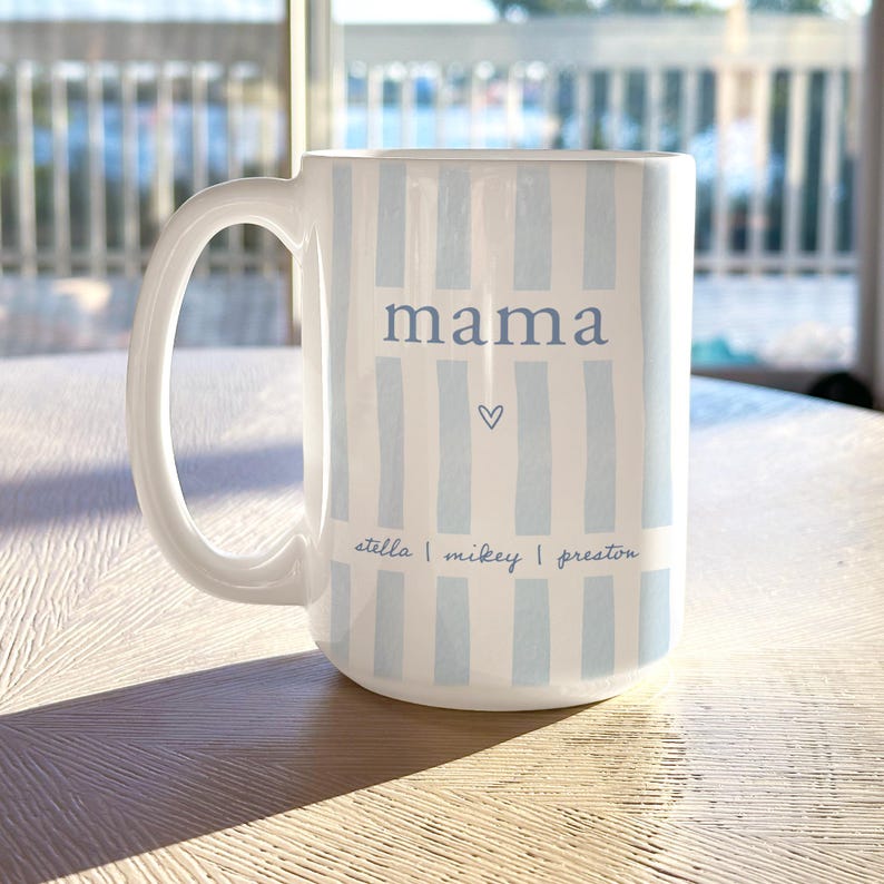 Custom Mama Name Mug with Kids Names, Mothers day Gifts