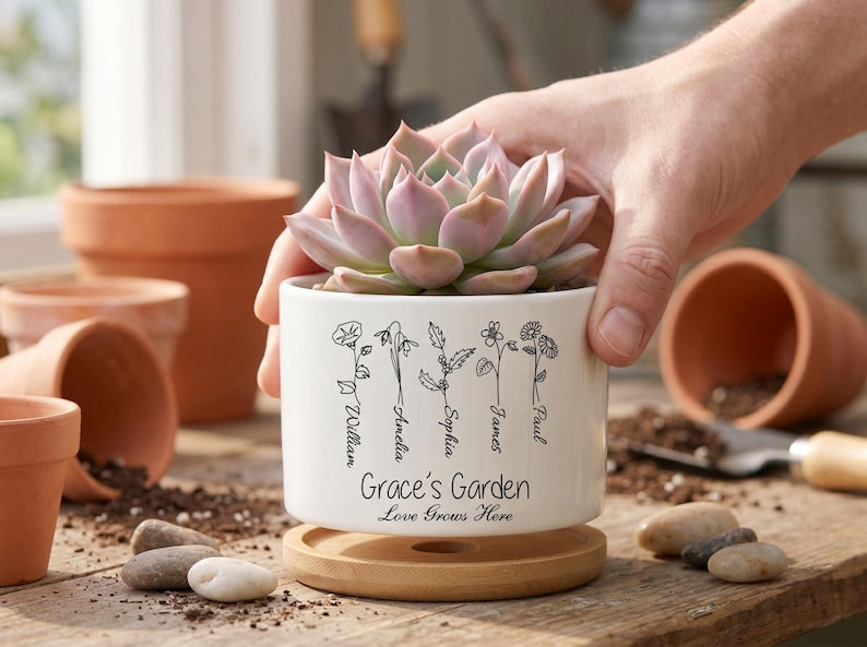 Personalized Cute Planter for Graduate, Class of 2026 Gift, Teacher Appreciation Gift