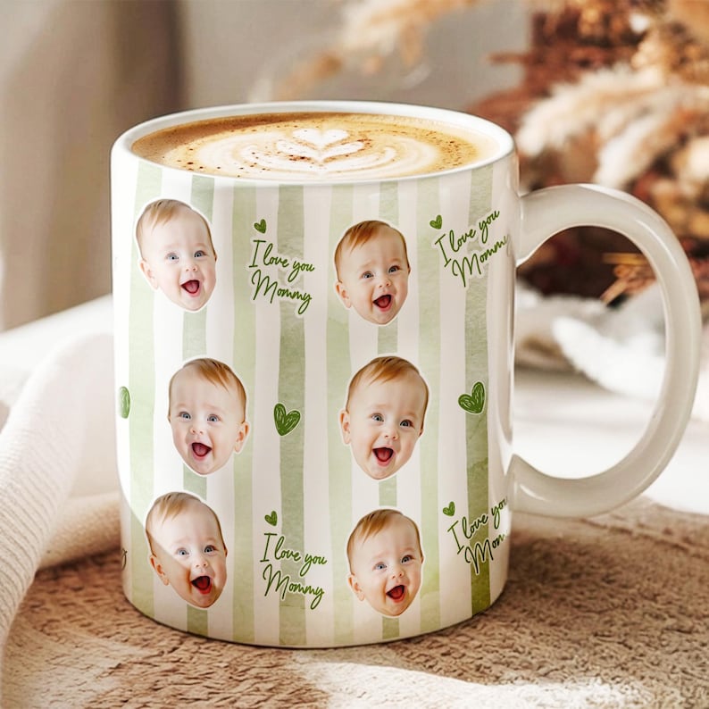 Personalized Baby Face Mug, Mother's Day Gift, Fathers Day Gifts