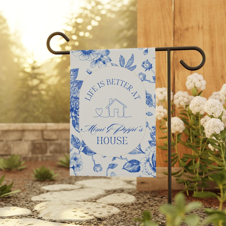 Personalized Nana Grammy Grandmother Garden Flag, Nana & Papa Gift from Grandkids