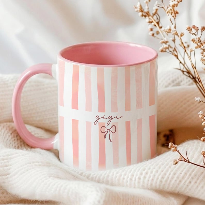Custom Gigi Stripe Mug, Mother's Day Gift