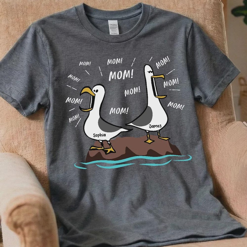 Personalized Seagull Mom Mom Mom Shirt, Finding Nemo Seagulls T-Shirt