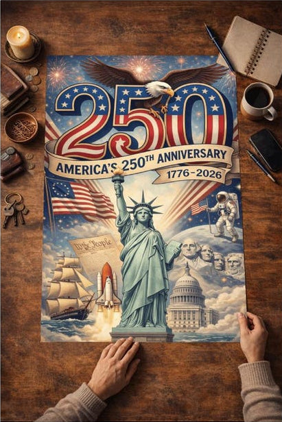 America 250th Anniversary Puzzle | Patriotic USA Jigsaw | Statue of Liberty & Mount Rushmore