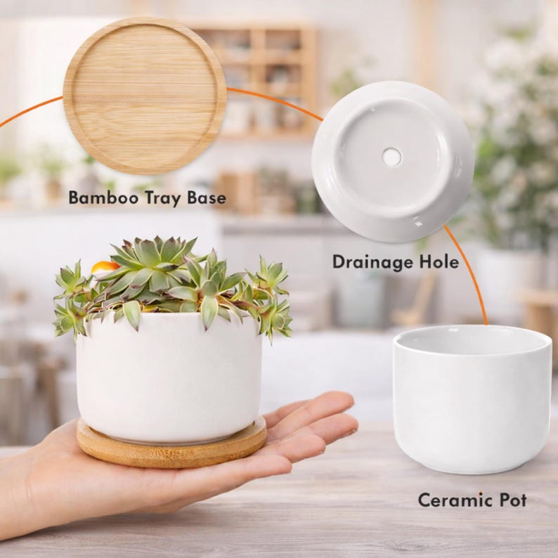Personalized Difference Maker Ceramic Plant Pot, Thank You Gift