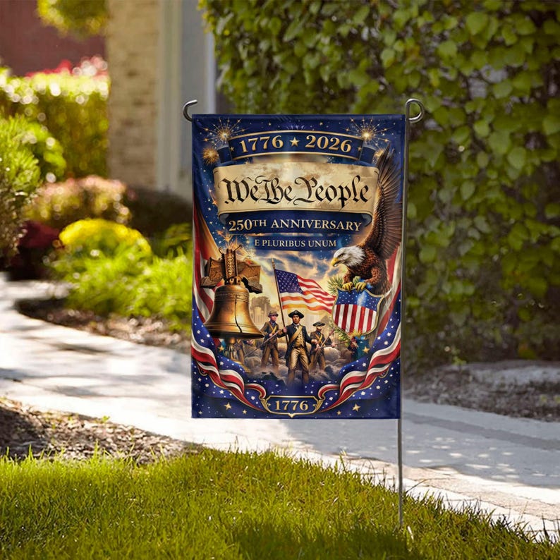 USA 250th Anniversary We The People House Flag, 1776 2026 Patriotic Flag