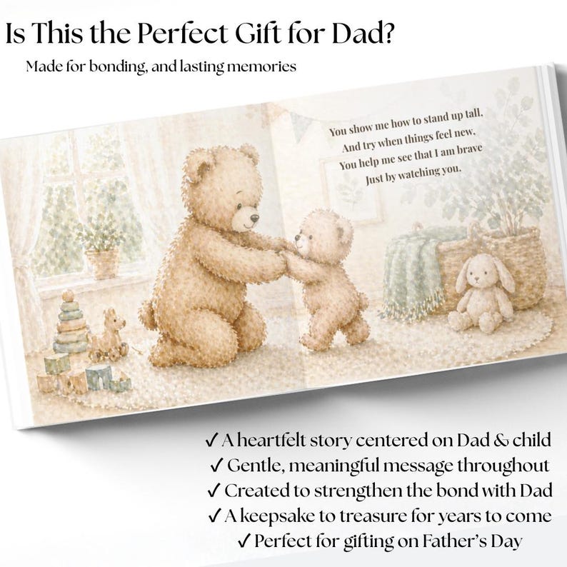 Personalized Father’s Day Book from Child, First Father’s Day Gift, Daddy Storybook