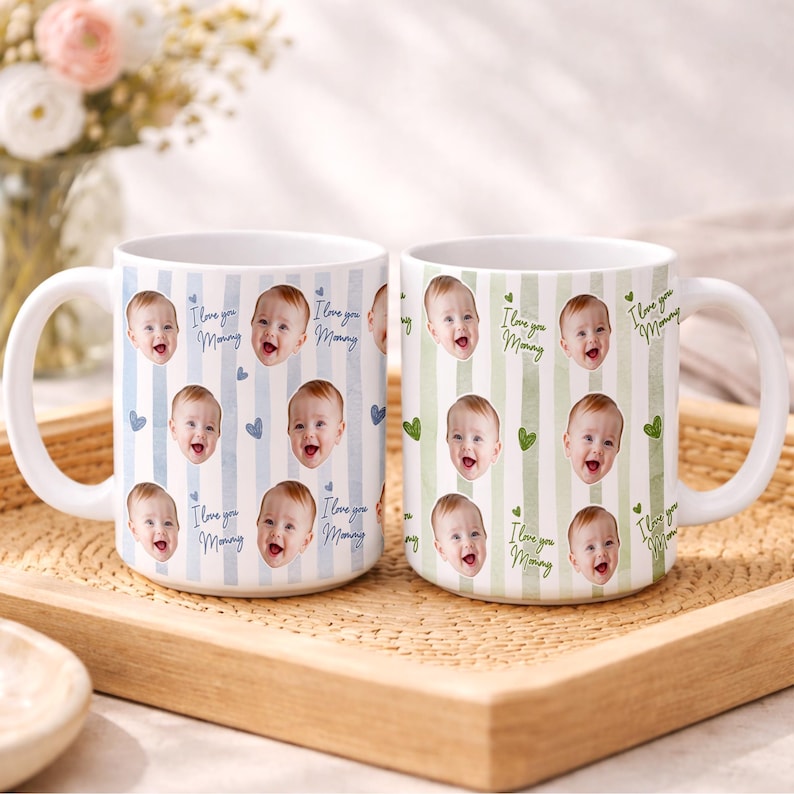 Personalized Baby Face Mug, Mother's Day Gift, Fathers Day Gifts