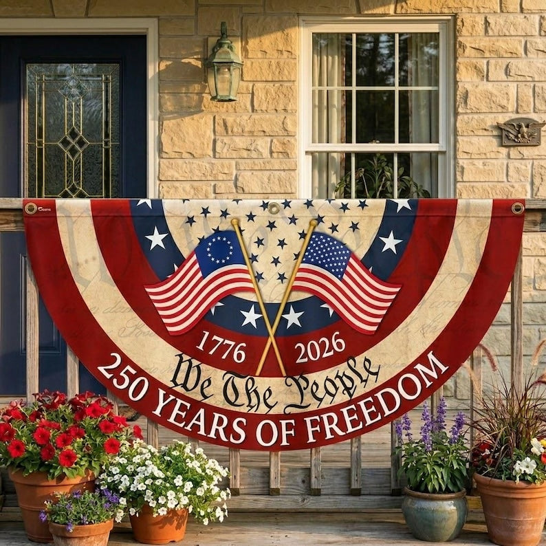 250th Anniversary Banner, We The People Banner, 1776 2026 Semiquincentennial Decor