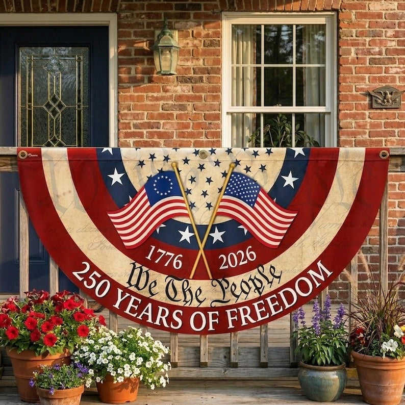 250th Anniversary Banner, We The People Banner, 1776 2026 Semiquincentennial Decor