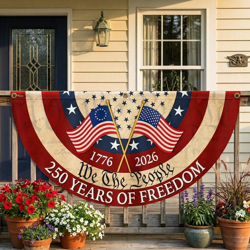250th Anniversary Banner, We The People Banner, 1776 2026 Semiquincentennial Decor