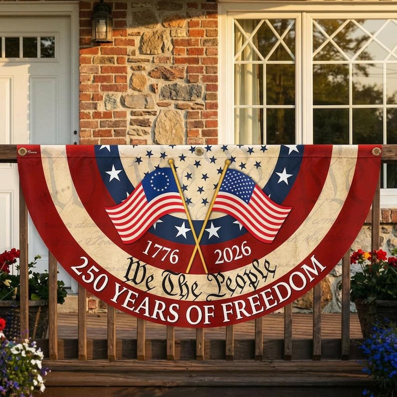 250th Anniversary Banner, We The People Banner, 1776 2026 Semiquincentennial Decor