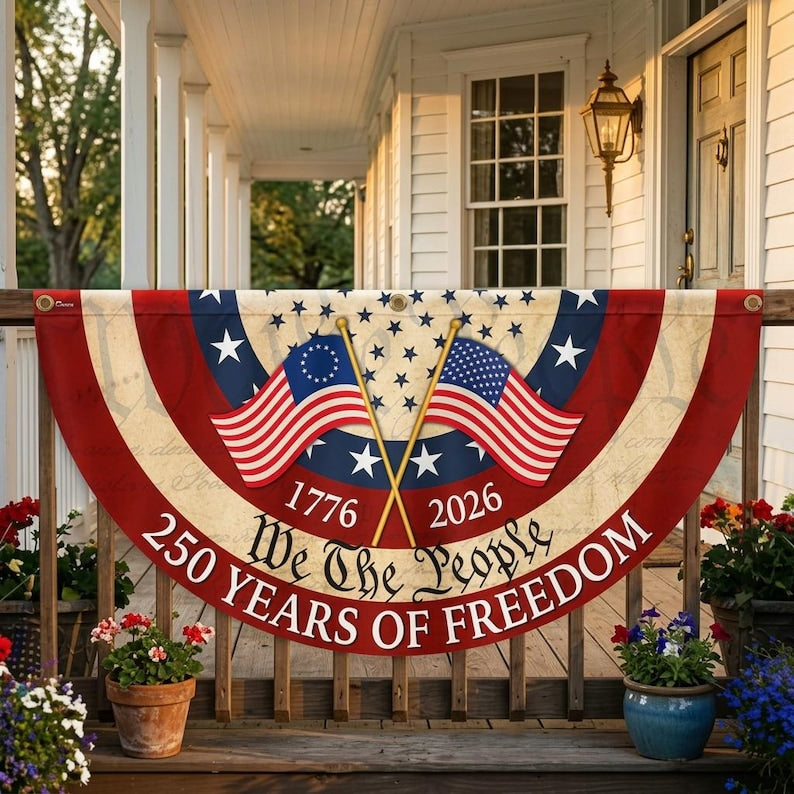 250th Anniversary Banner, We The People Banner, 1776 2026 Semiquincentennial Decor