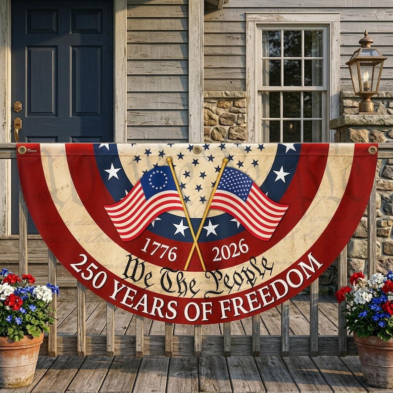 250th Anniversary Banner, We The People Banner, 1776 2026 Semiquincentennial Decor