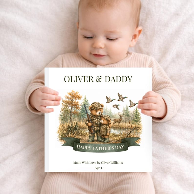 Personalized Hunting Dad Book, Custom Daddy Hunting Keepsake Story Book