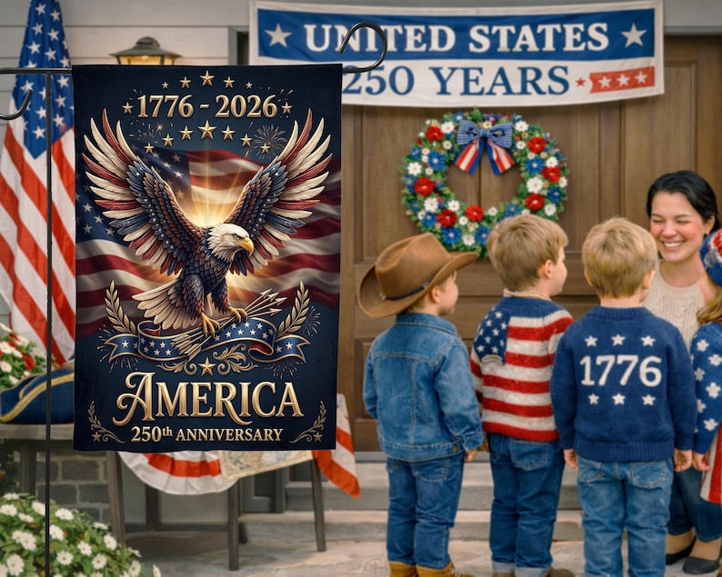 250 Anniversary Usa Flag, Patriotic House Flags