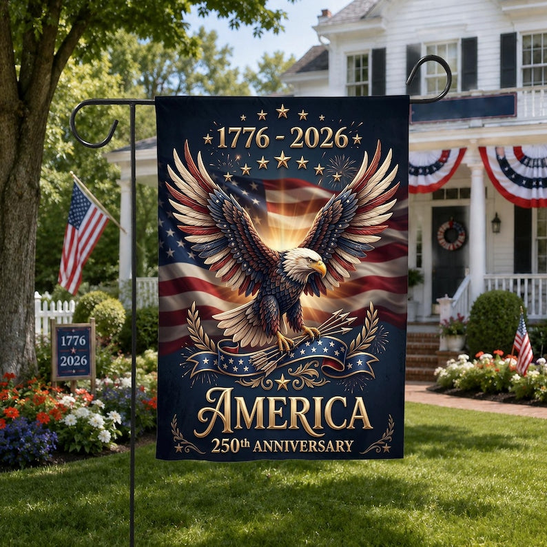250 Anniversary Usa Flag, Patriotic House Flags