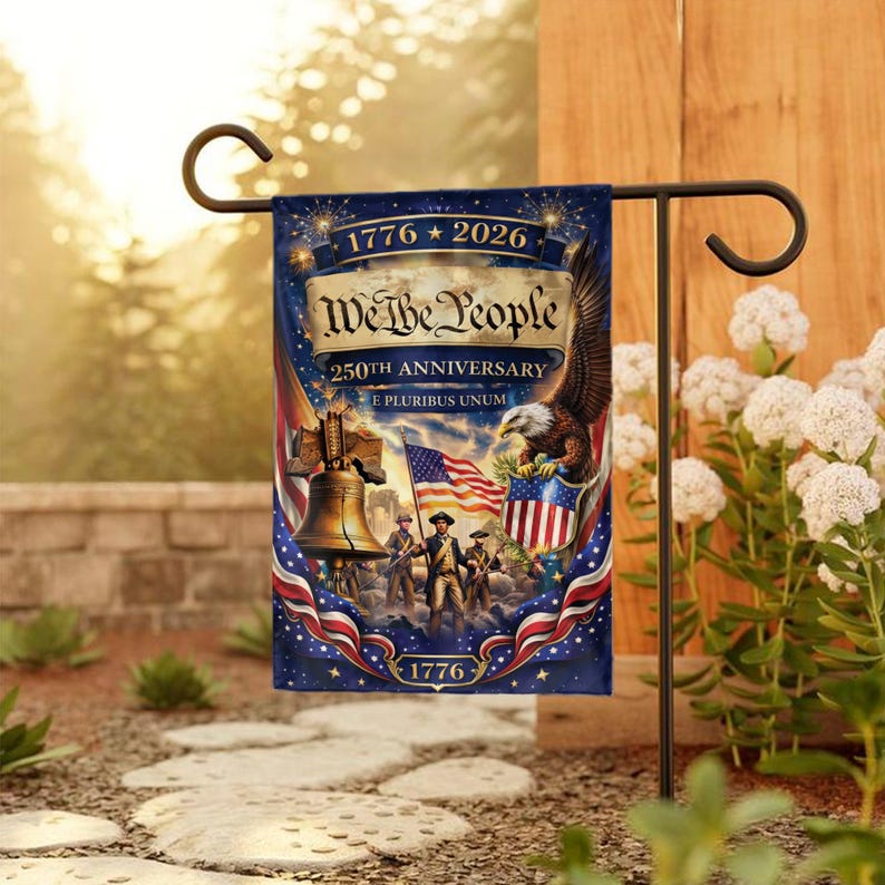 USA 250th Anniversary We The People House Flag, 1776 2026 Patriotic Flag