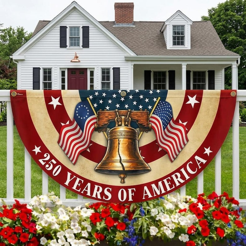 250th Anniversary Banner, Liberty Bell Banner, 250 Years of America Banner