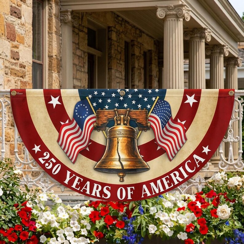 250th Anniversary Banner, Liberty Bell Banner, 250 Years of America Banner